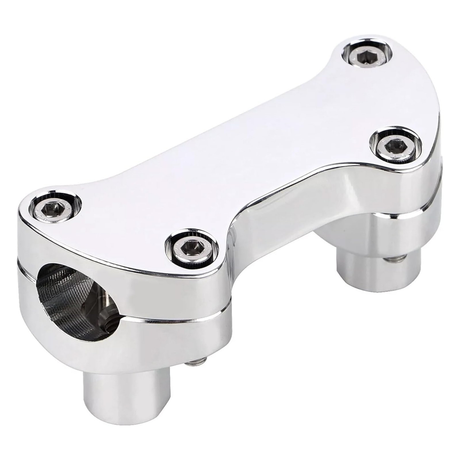 1.25” Handlebar Riser/Top Clamp Kit 2.0″ Tall for Harley Touring Models, Chrome