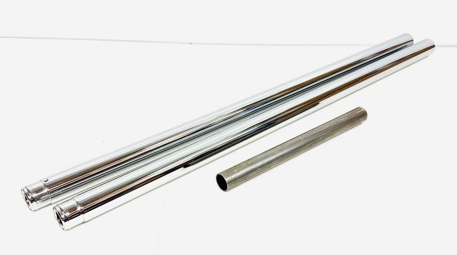 CUSTOM CYCLE ENGINEERING 41MM ULTRA CHROME 38-1/4″ FORK TUBES USA-MADE HARLEY