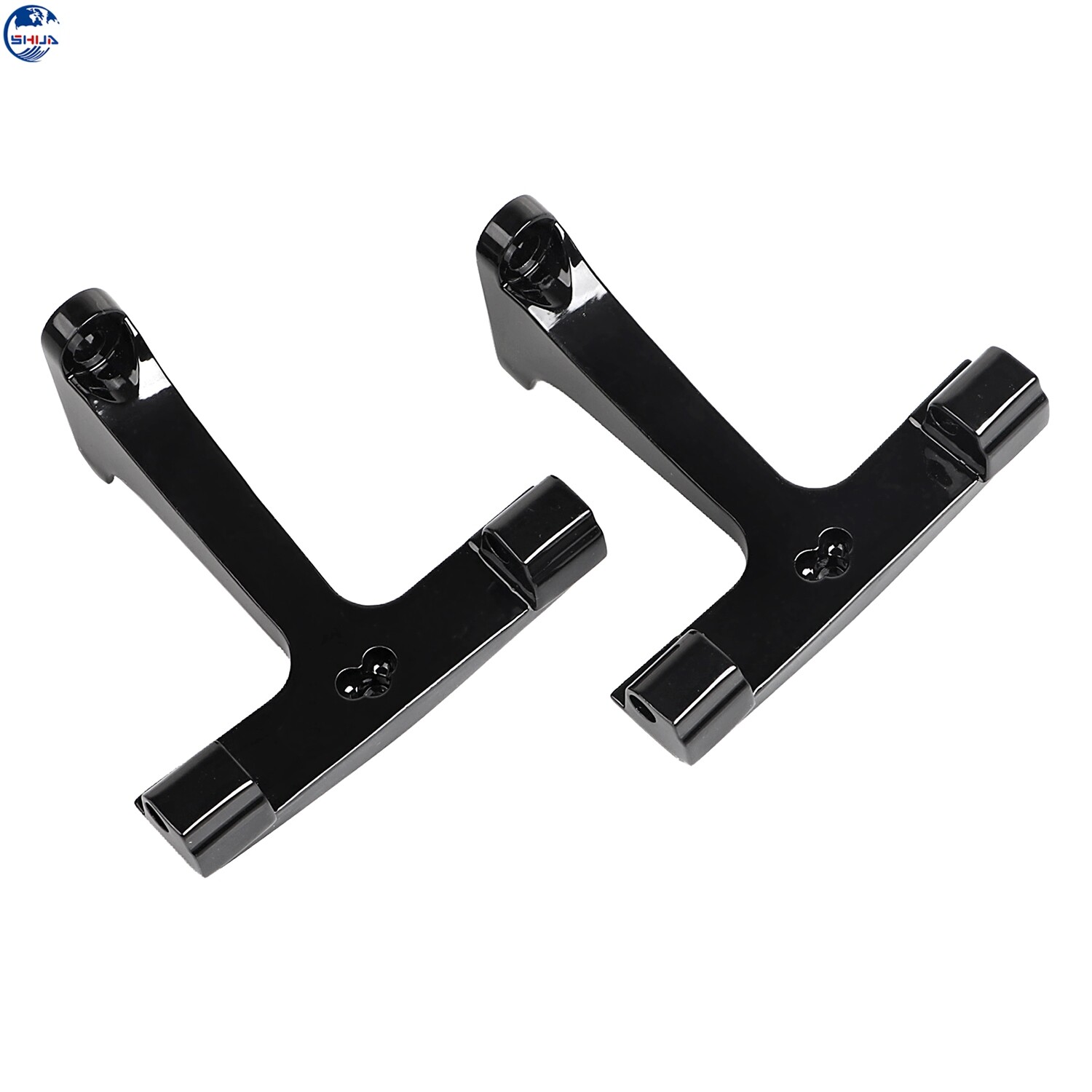 Black Passenger Floorboard Mount Bracket For Harley Electra Road Glide 1993-2023