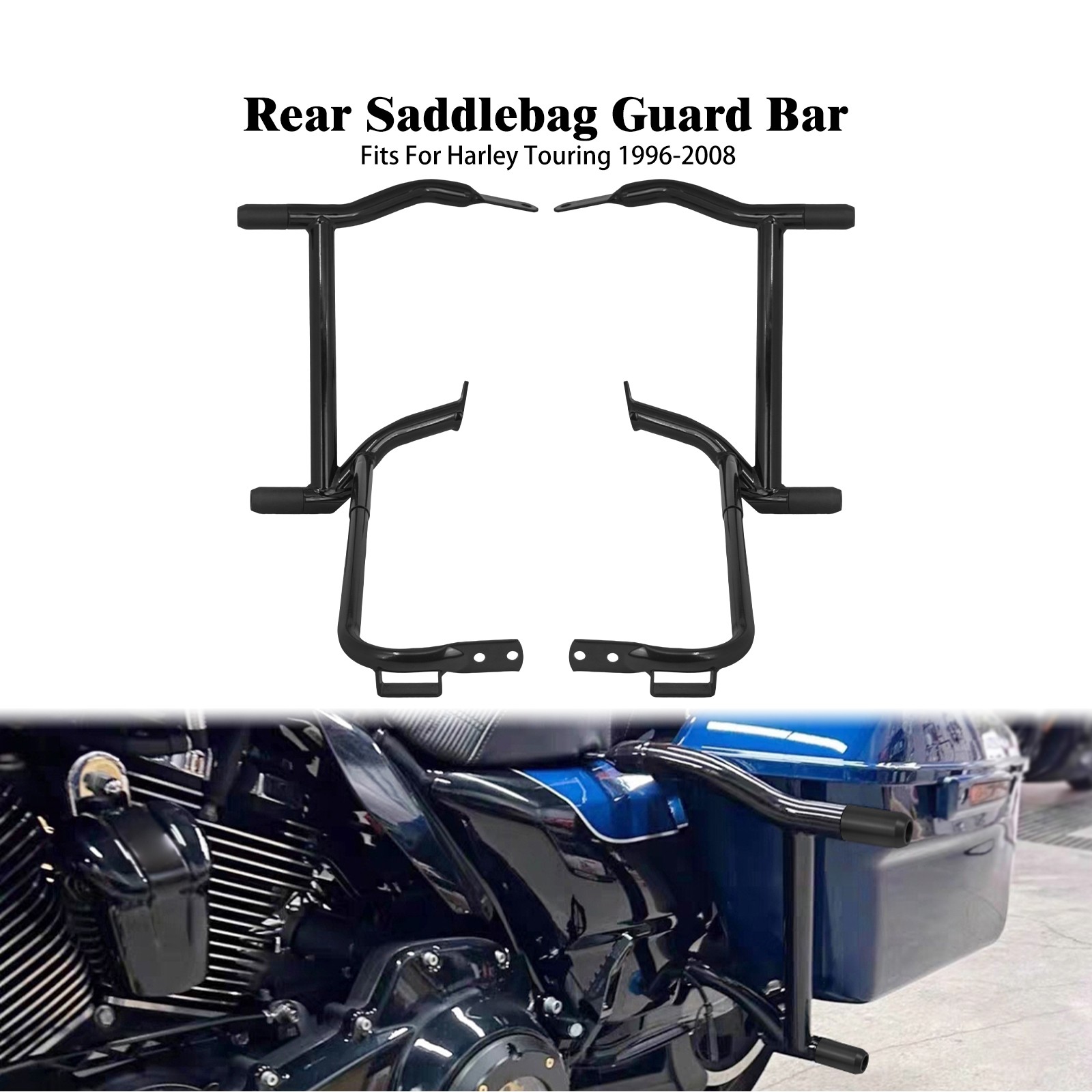 Saddlebag Bracket Guard Bar For Harley Touring Electra Street Glide 1996-2008