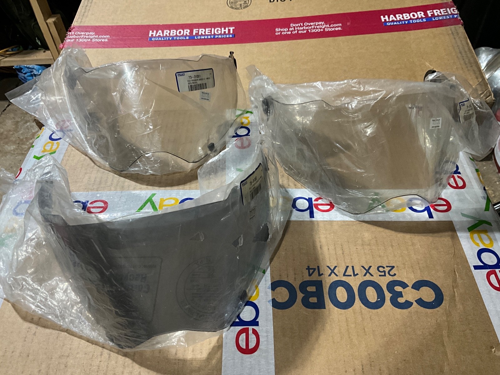 (3) NOS FLY TREKKER 2015 helmet shield visor smoke clear dark 3 for $$