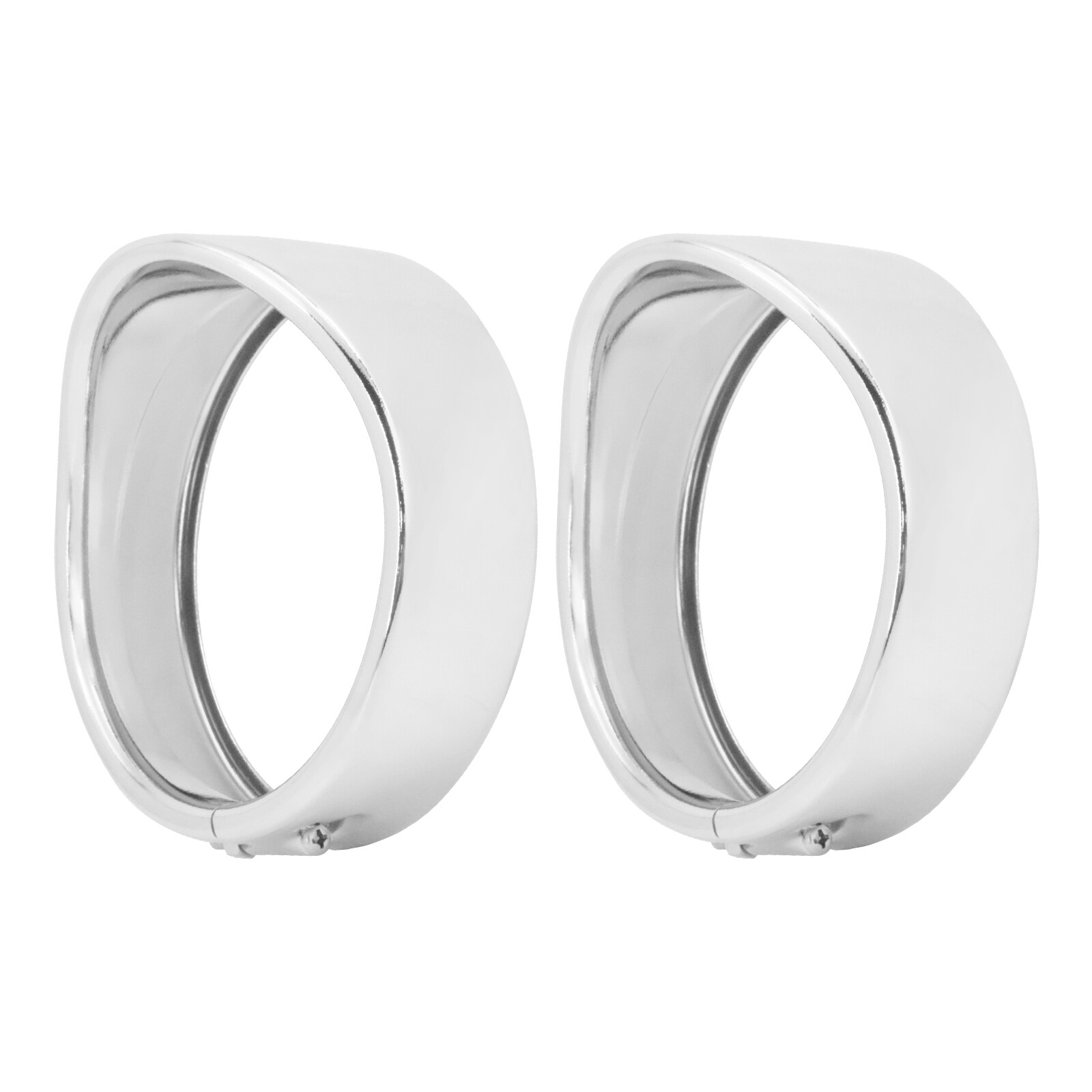 4.5” Chrome Auxiliary Fog Light Trim Visor Ring Fit For Harley Touring Softail