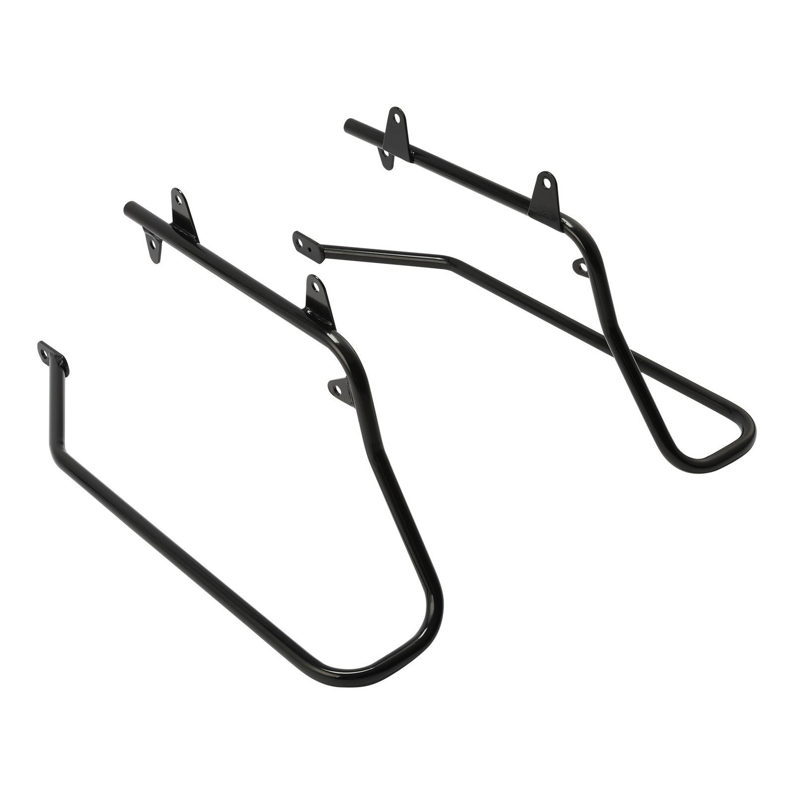 Hard Saddlebag Saddle bag Conversion Brackets For Harley Softail Fat Boy 1984-17