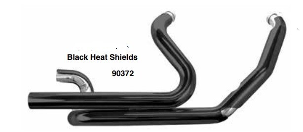 S&S 550-0142A Black True Dual Header Exhaust 95-08 Harley Touring FLHT 90372