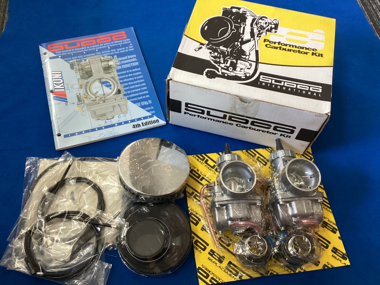 TRIUMPH T120 69-72 MIKUNI SUDCO TWIN CARBURETOR CONVERSION KIT 12650/32L NEW