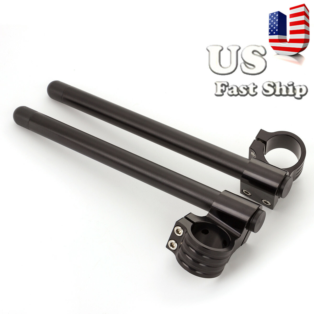 Raised 37mm Clip Ons clipon Fork Handle Bar Handlebar Clamp Clipons Aluminum CNC
