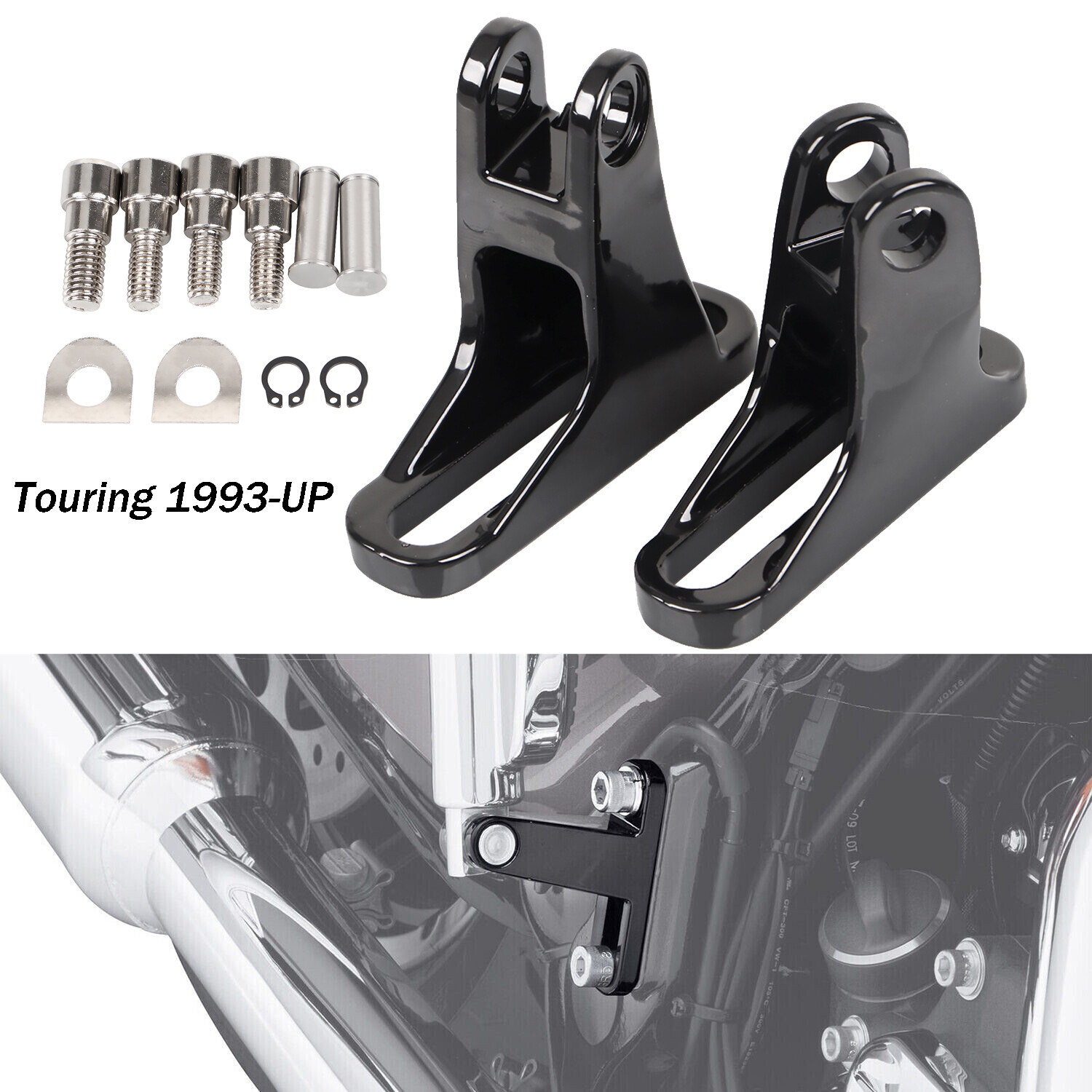 Passenger Foot Peg Mini Mount Kit Fit For Harley Touring Road Street Glide 93-23