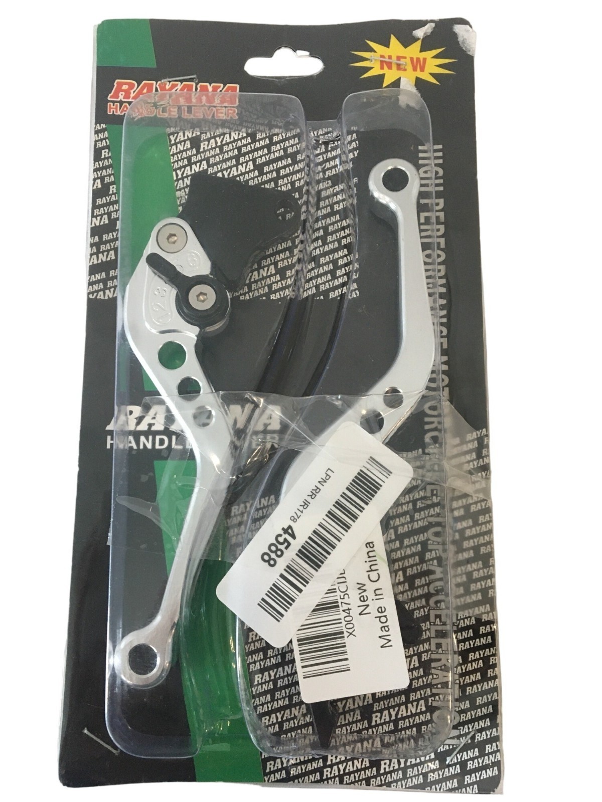 Rayana Motorcycle Handle Lever Pair 22mm 7/8″ Silver Aluminum