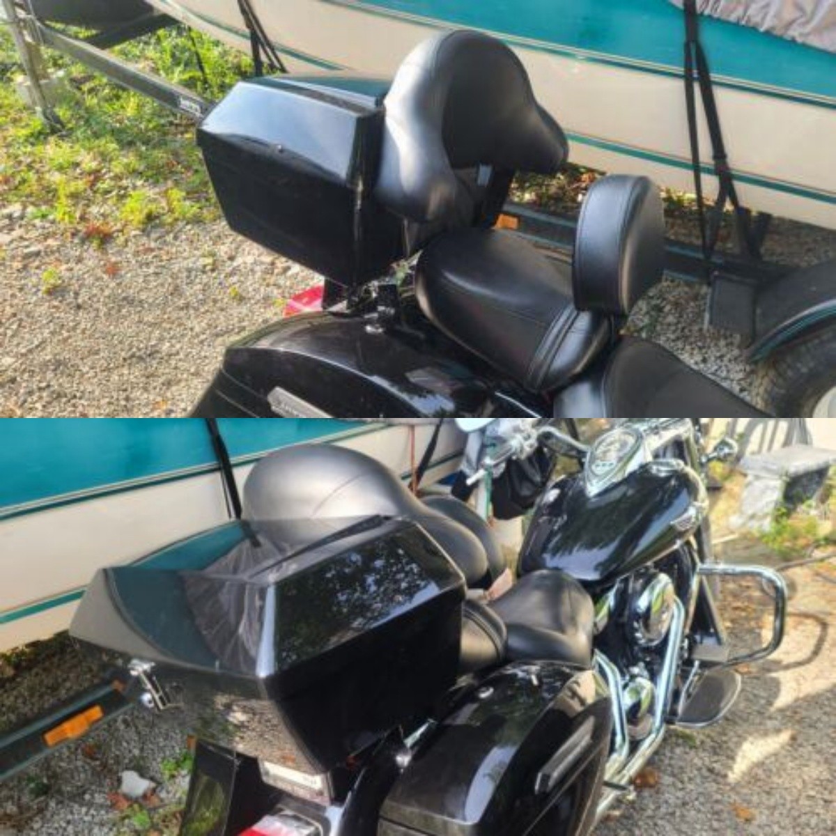 Motorcycle Trunk Tour Pack Luggage For Harley Honda Cruiser Tail Box Top Rack