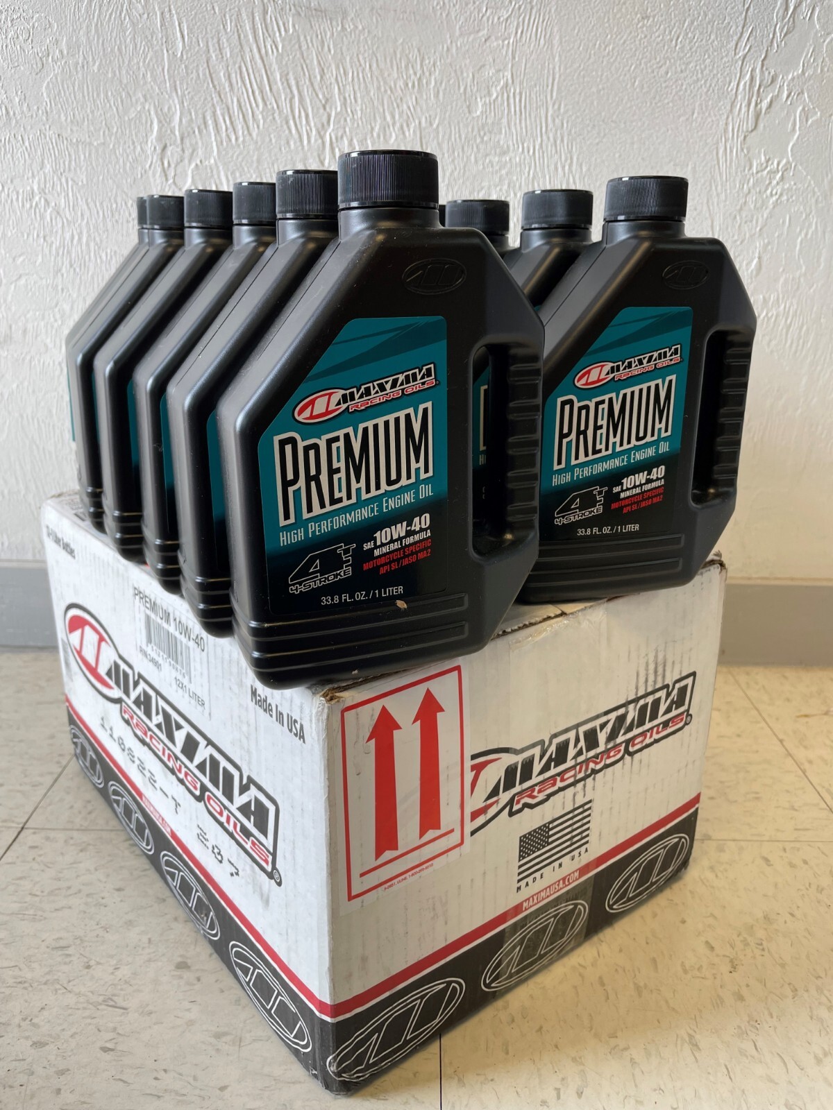 MAXIMA Premium Mineral 4T Engine Oil-10W40 – 1 Liter YAMAHA HONDA (12 PACK-CASE)