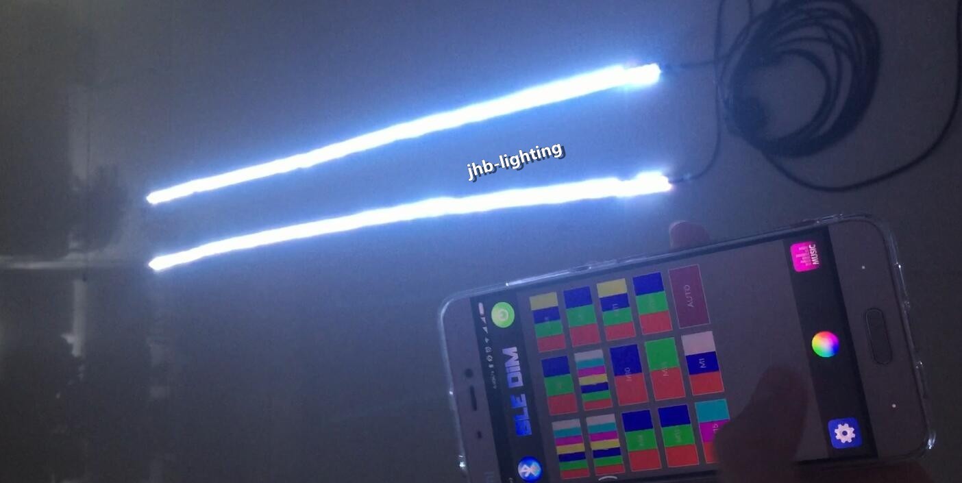2PCS 6.5FT IP68 Single Row LED Bluetooth Chasing CarTruck SSL Strips Lights Set