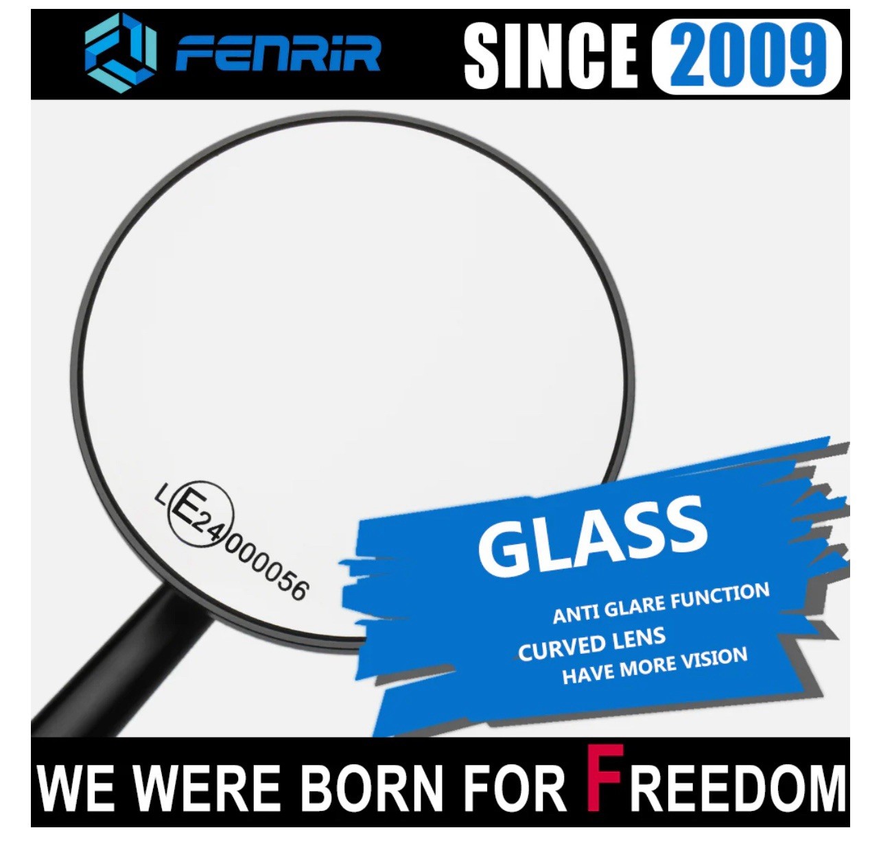 FENRIR Emark CNC Aluminum Alloy Black Motorcycle Mirrors side Mirror Universa…
