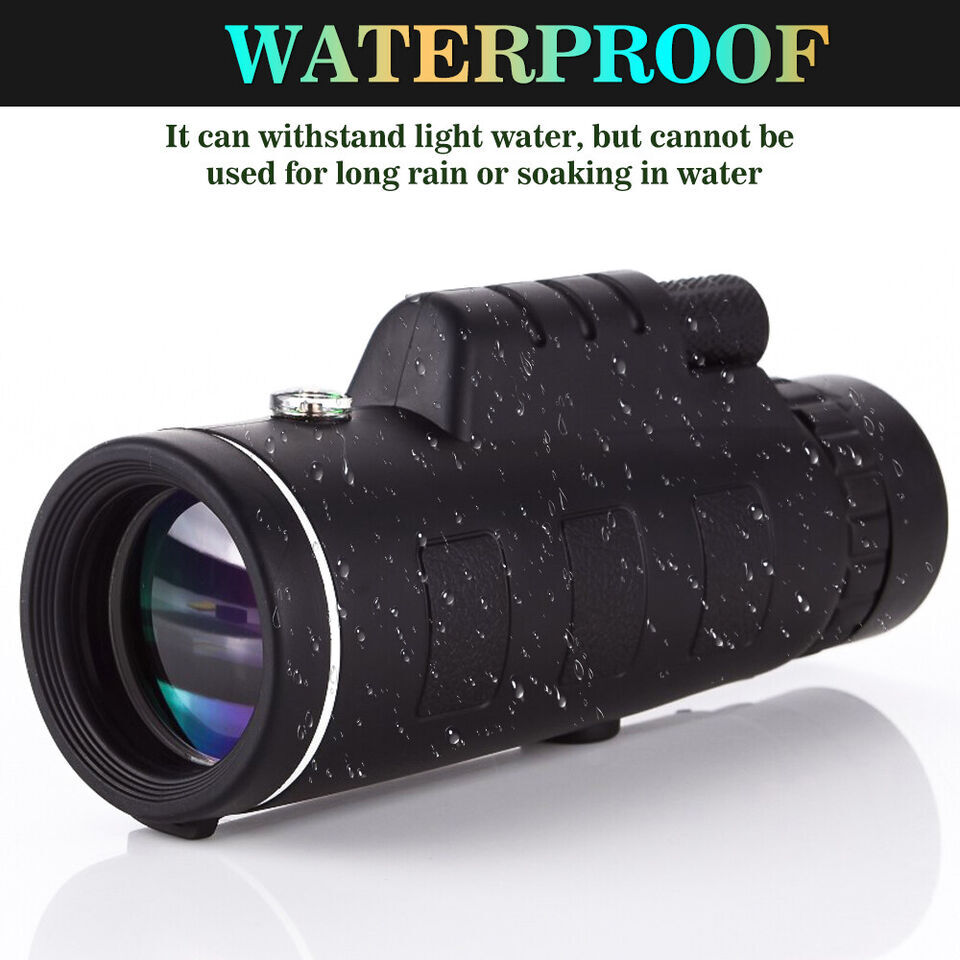 HD Monocular Starscope Monocular Telescope BAK4 with Phone clip,tripod