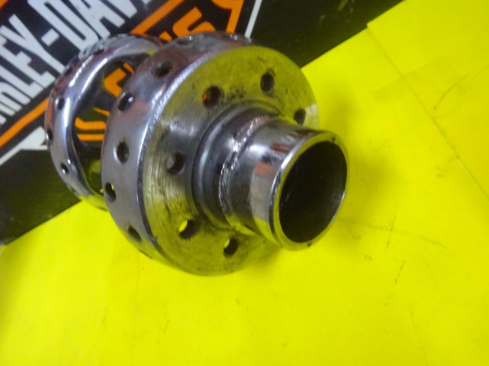 HARLEY IRONHEAD SPORTSTER’S CHOICE OF USED CHROME BARE REAR HUB
