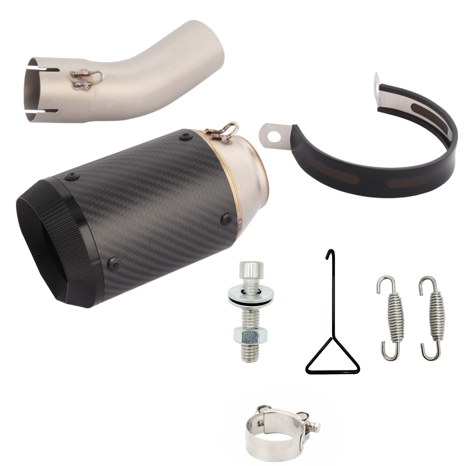 For Kawasaki Ninja ZX4R ZX4RR 2023-2025 Carbon Exhaust Mid Link Pipe Muffler