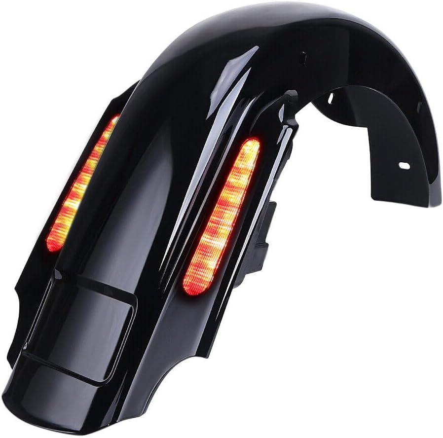 For 1993-2008 Harley Touring CVO 4″ Extended Rear Fender w LED & Wire Harness