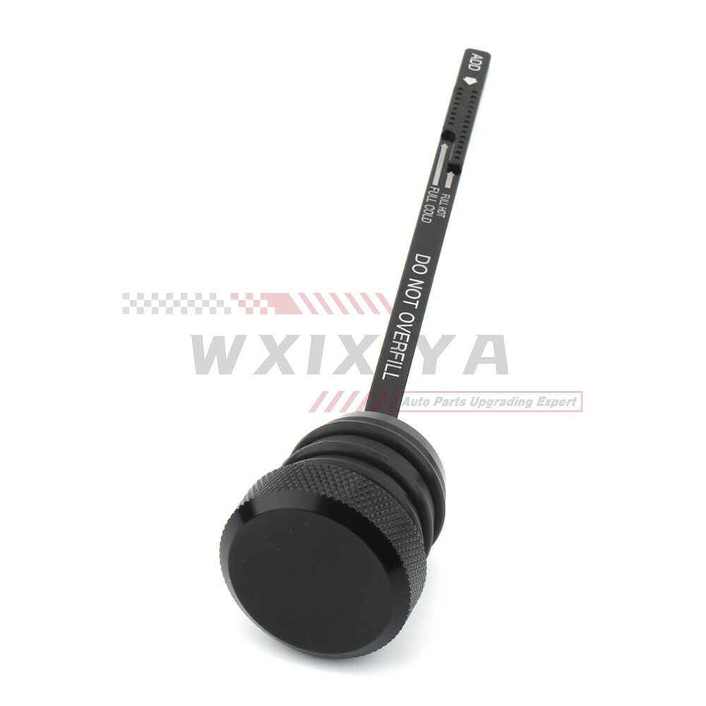 CNC Oil Dipstick Tank Filler Fill Plug Cap For Harley Touring FLTR 1993-98 Black