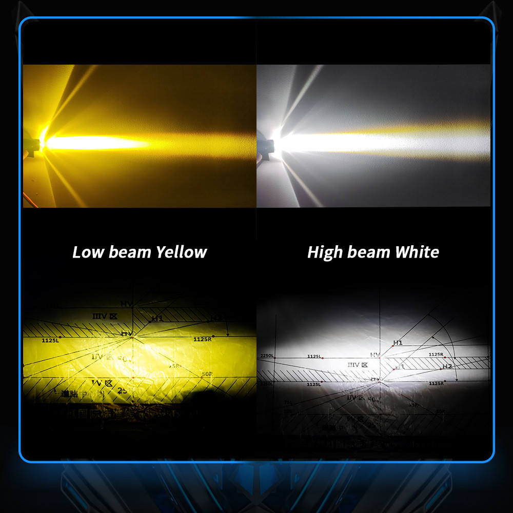 2X Mini LED Work Light Pod Auxiliary Driving Fog Amber/White Motorcycle ATV UTV