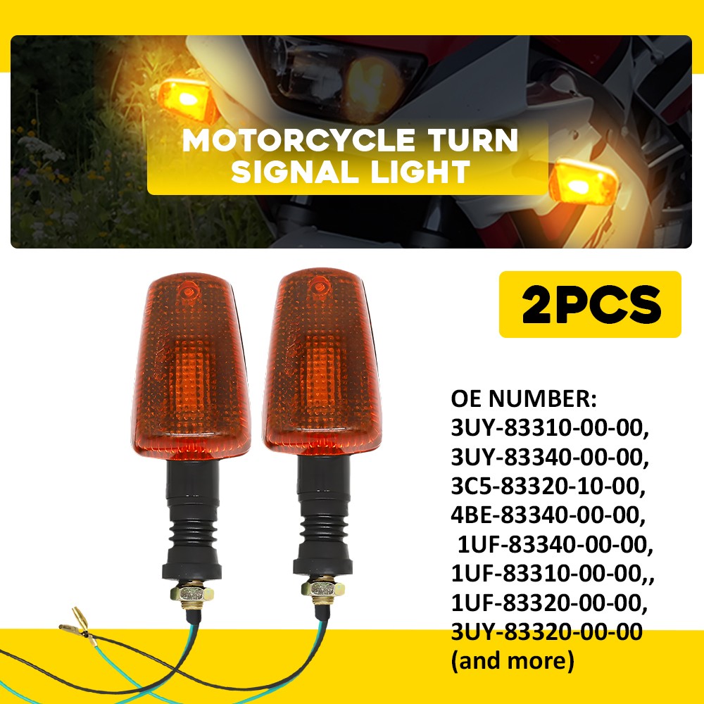 For Yamaha TW200 XT225 XT250 Turn Signal Light Lamp Pair Front/Rear Indicator 4x