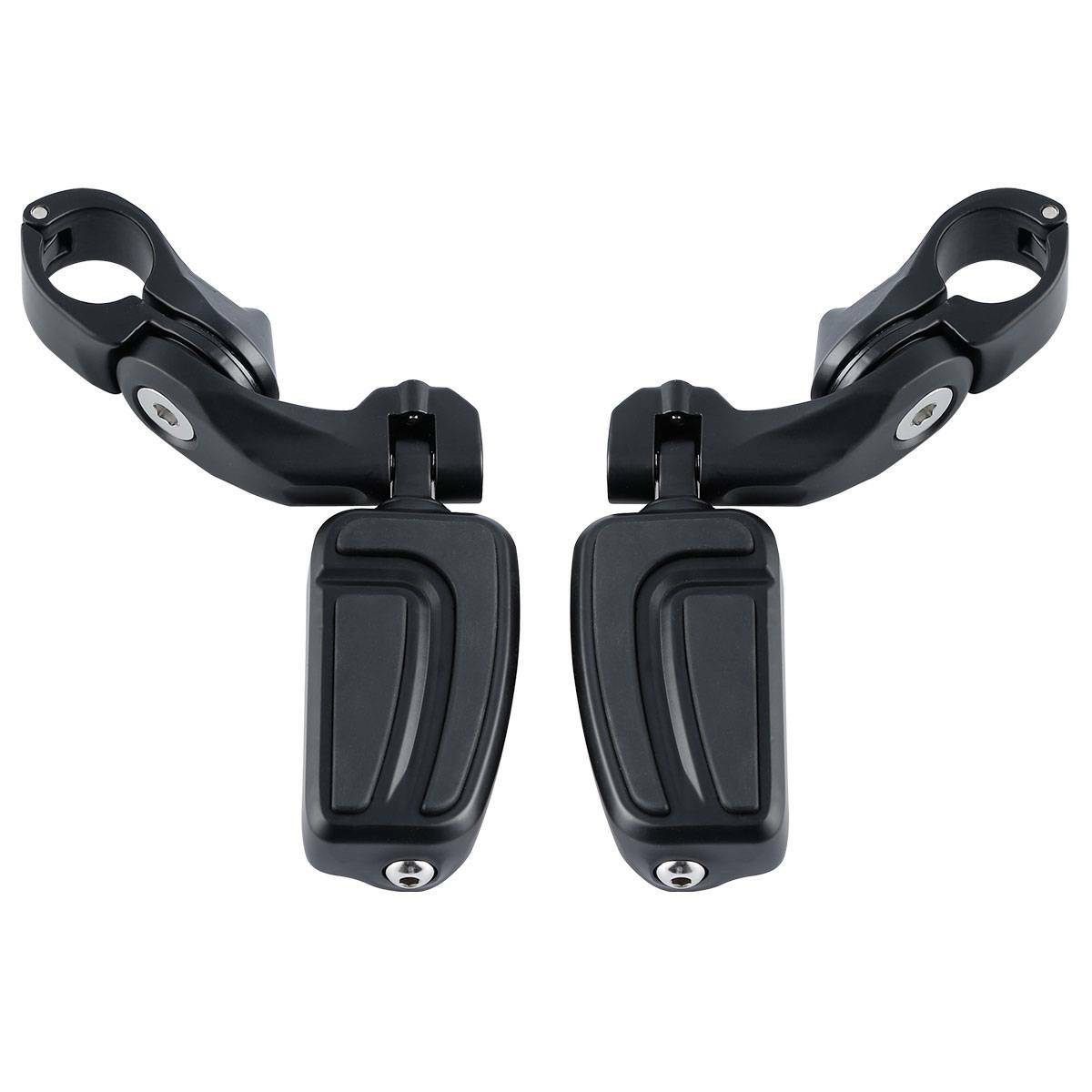 Matte Black 1 1/4” 32mm Short Angled Highway Bar Pegs Mount Footpeg Peg Pedal