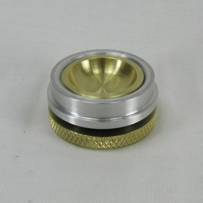 Billet Proof Designs Brass Gas Cap w/ Aluminum Stepped Flanged Tophat Bung