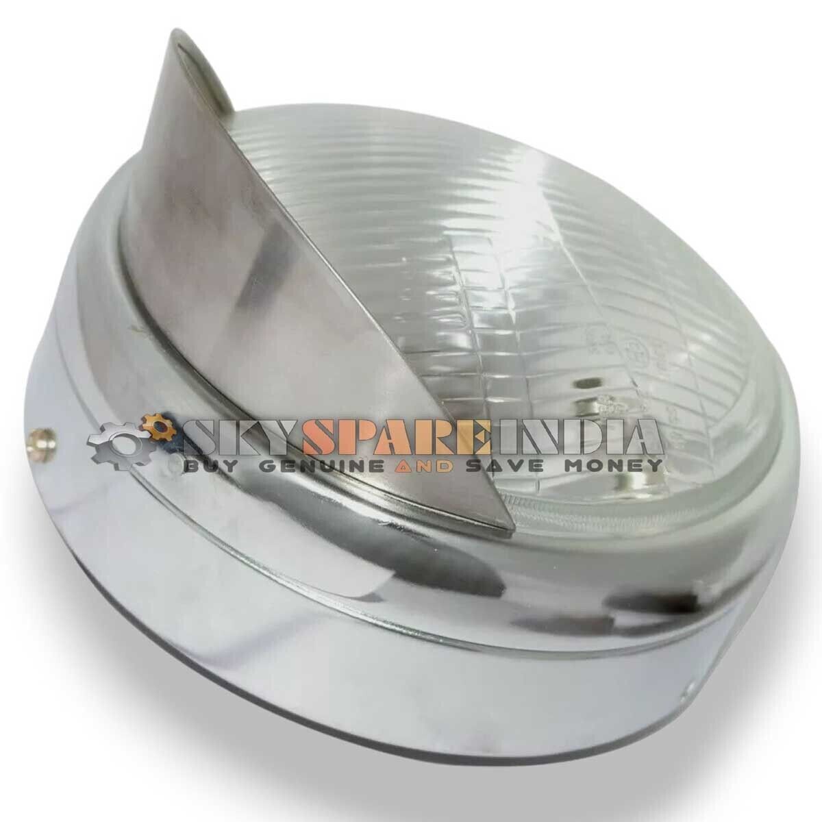 7″ Headlight Headlamp With Peak Fits For Royal Enfield Classic Uce 350/500cc