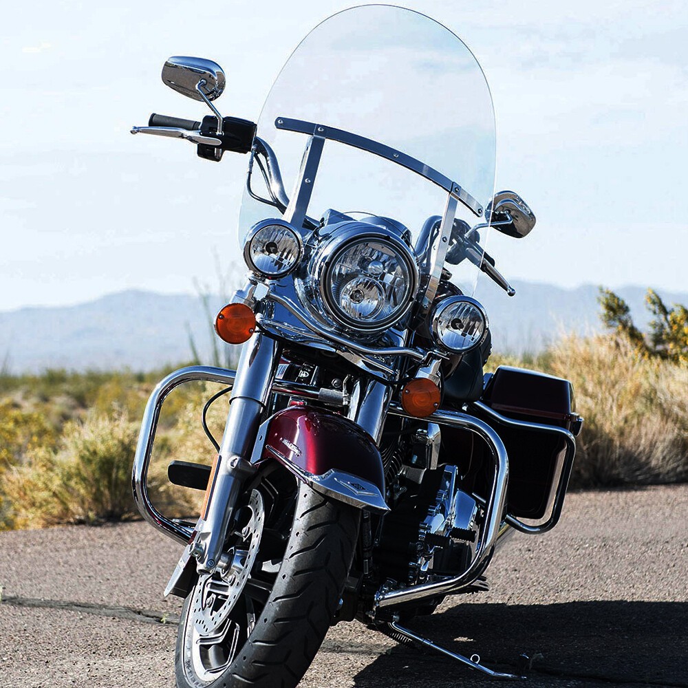 28″ Transparent Windshield For 1994-2020 Harley Road King TOURING Detachable US