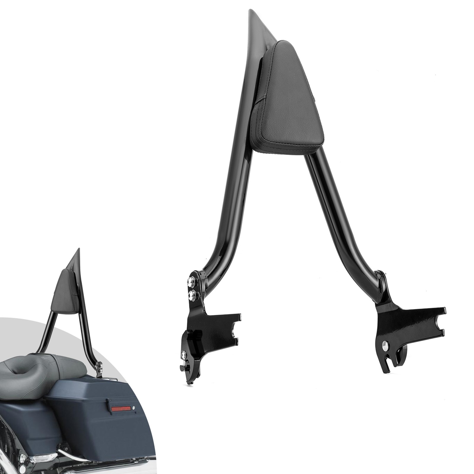 23″ Passenger Backrest Sissy Bar For Harley CVO Road King Electra Glide 1997-08