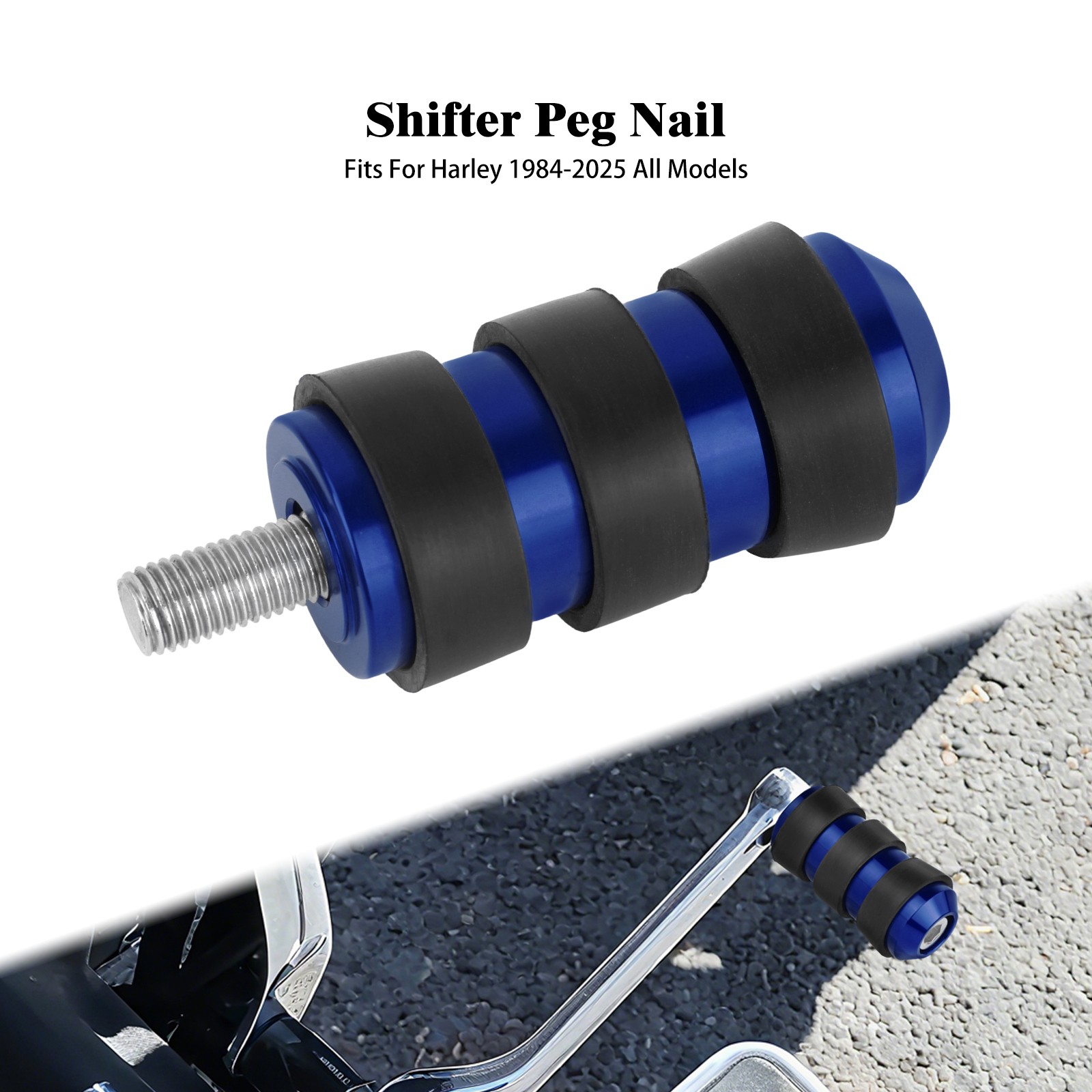 Blue Toe Foot Shifter Shift Peg Fit For Harley Touring Dyna Sofail FLS Sportster