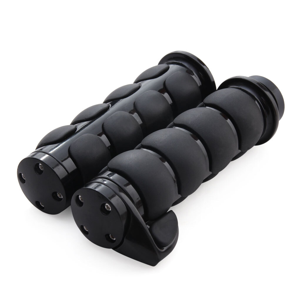 Black Motorcycle 1″ INCH Hand Grips Handlebar w/ Throttle For Harley Dyna Yamaha