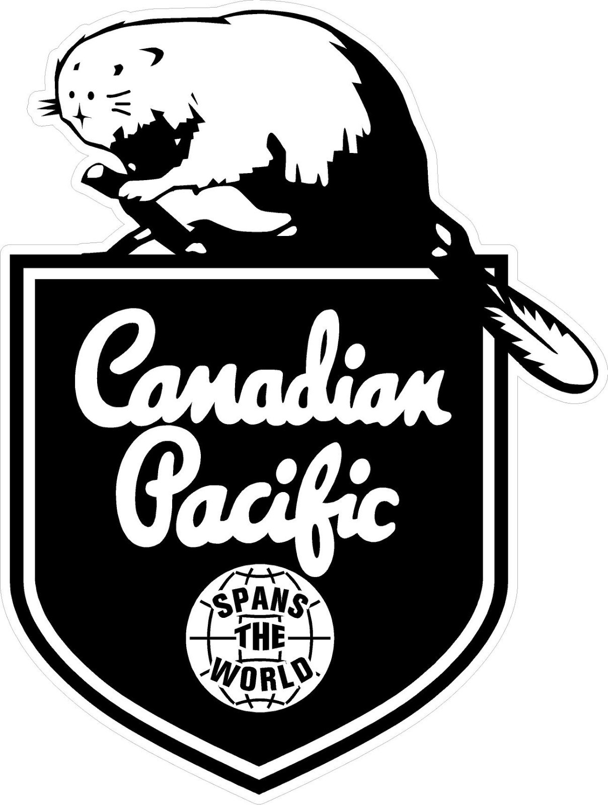 #k148 (1) 4.5″ Canadian Pacific Railroad Vintage Emblem Decal Sticker Laminated