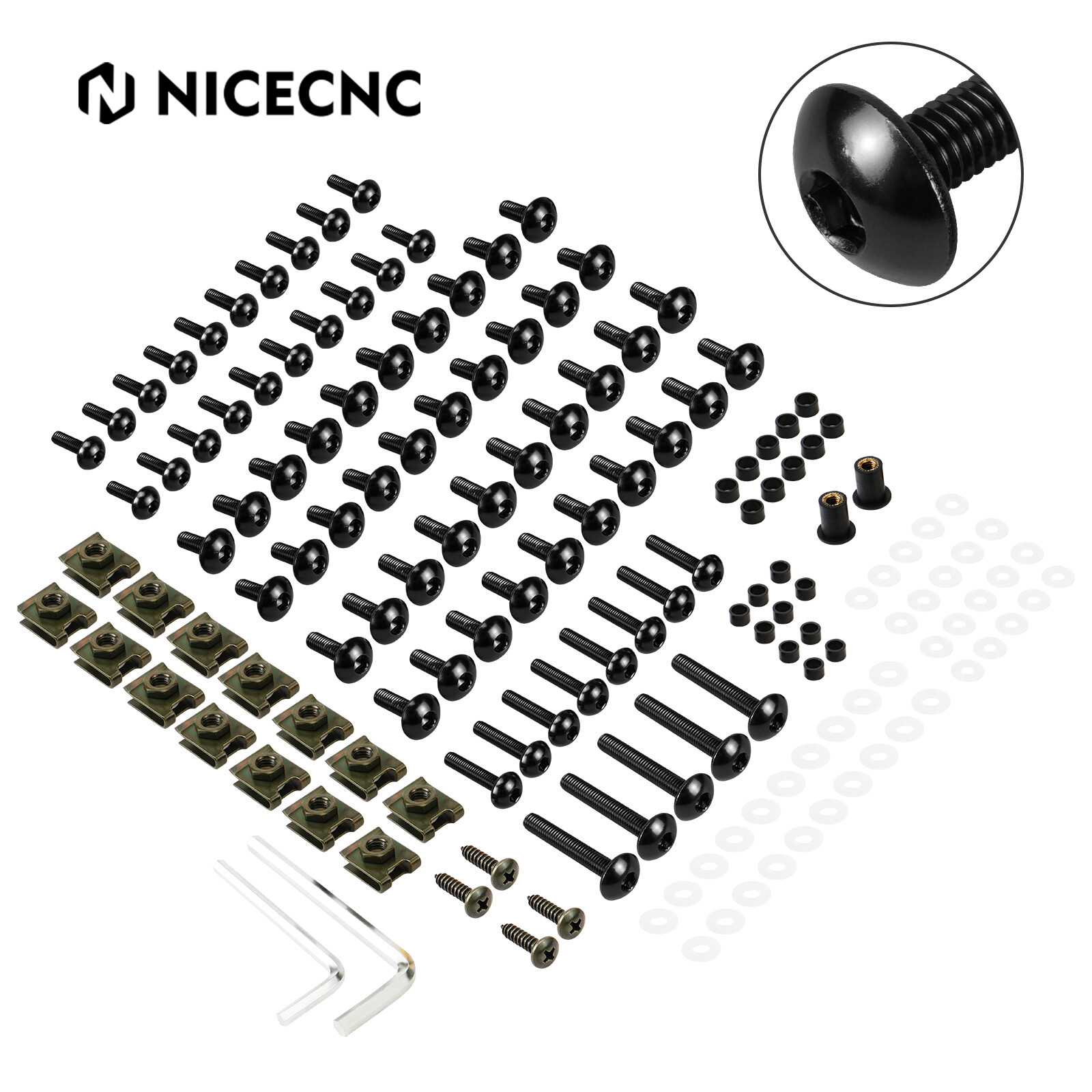 Universal Motorcycle Fairing Bolts Kit 8N.m Racing M5 M6 Shell Hardware Alloy