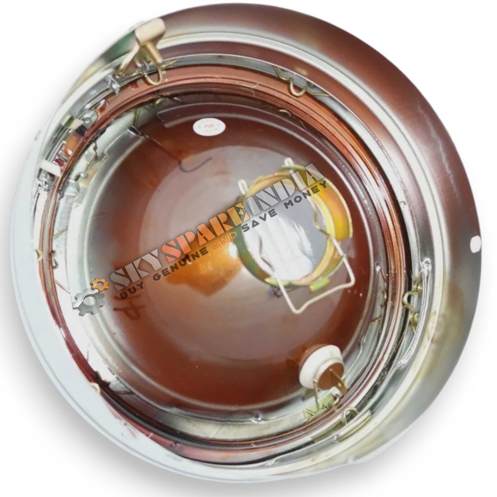 7″ Headlight Headlamp With Peak Fits For Royal Enfield Classic Uce 350/500cc