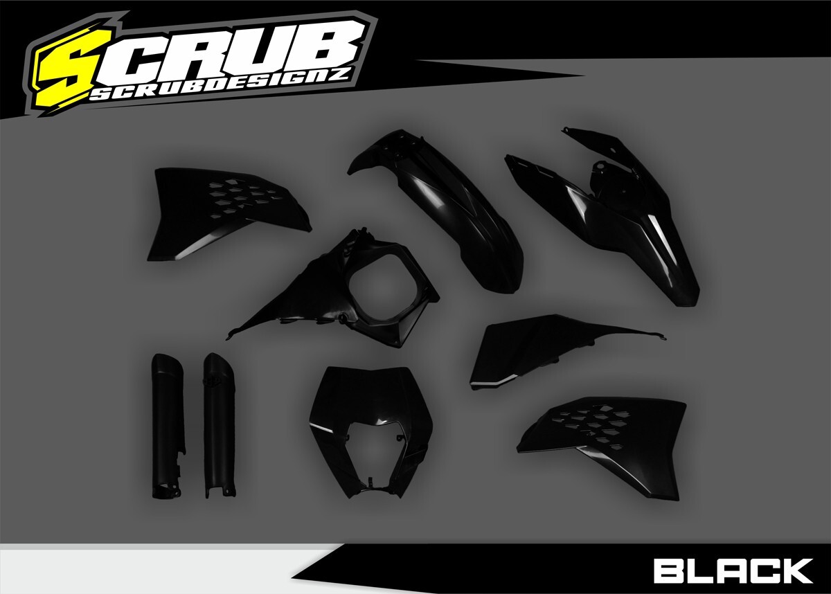 Plastics + Graphics applied KTM EXC EXC-F 2008 2009 2010 2011 XC-W XCF-W