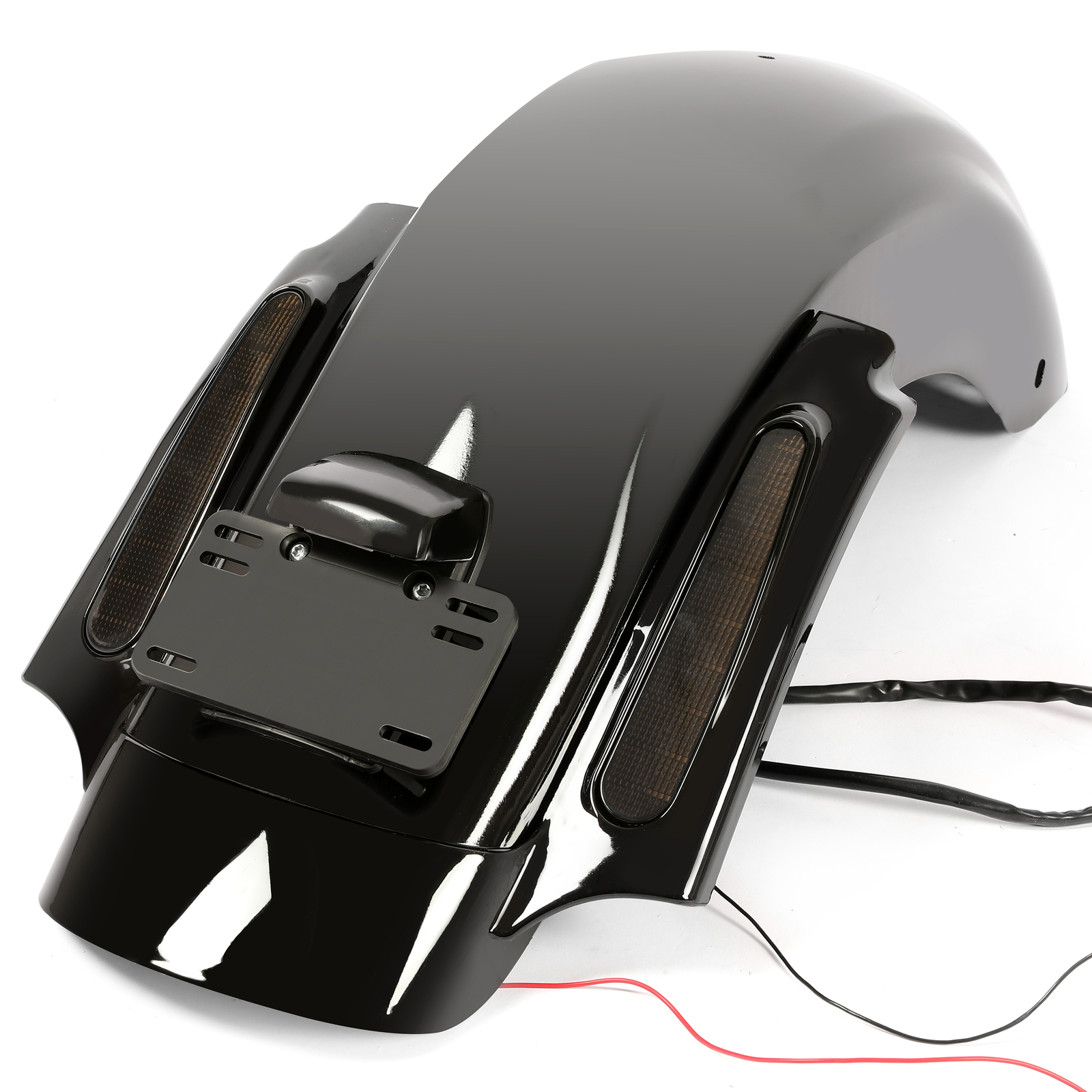 For 09-24 Harley Touring Road CVO Style LED Rear Fender System Hard Saddlebags