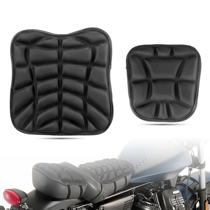 2X Universal Motorcycle Seat Comfort Gel Seat Cushion Relief Pressure Pad Cover