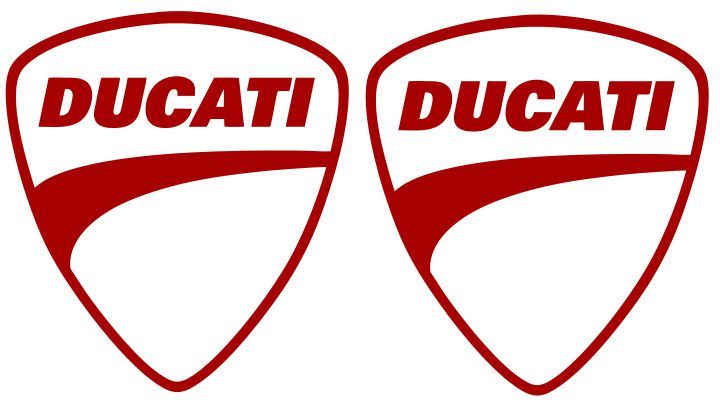 2X Ducati Red Vinyl Sticker Decal 4″ Logo Racing