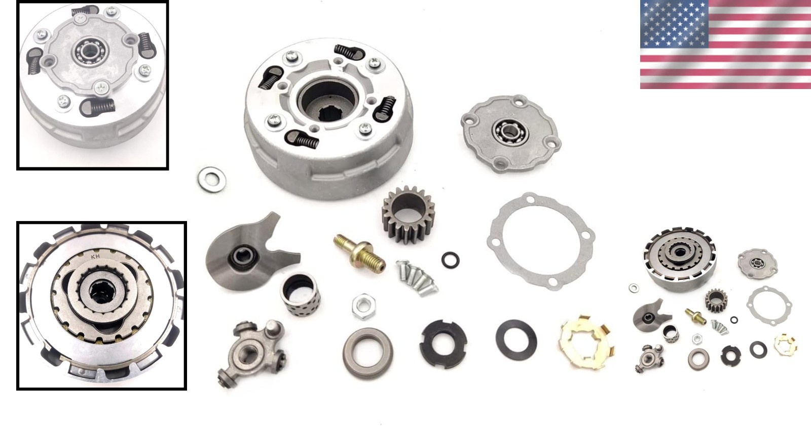 Durable 17 Teeth Clutch Kit for Semi Automatic 50cc to 125cc Motorcycle Engines
