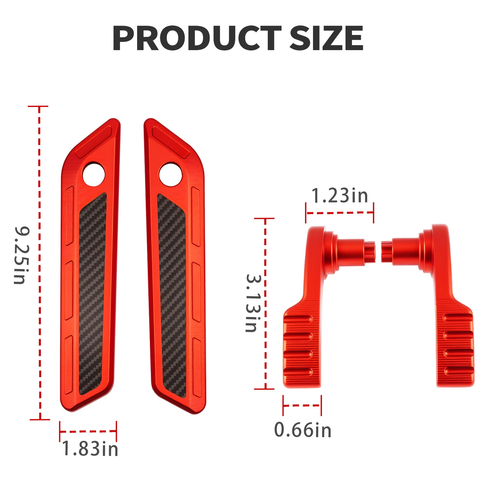 Red Saddlebag Hinge Latch Covers+Handle kit For Harley Touring FLHX FLHR 2014-23