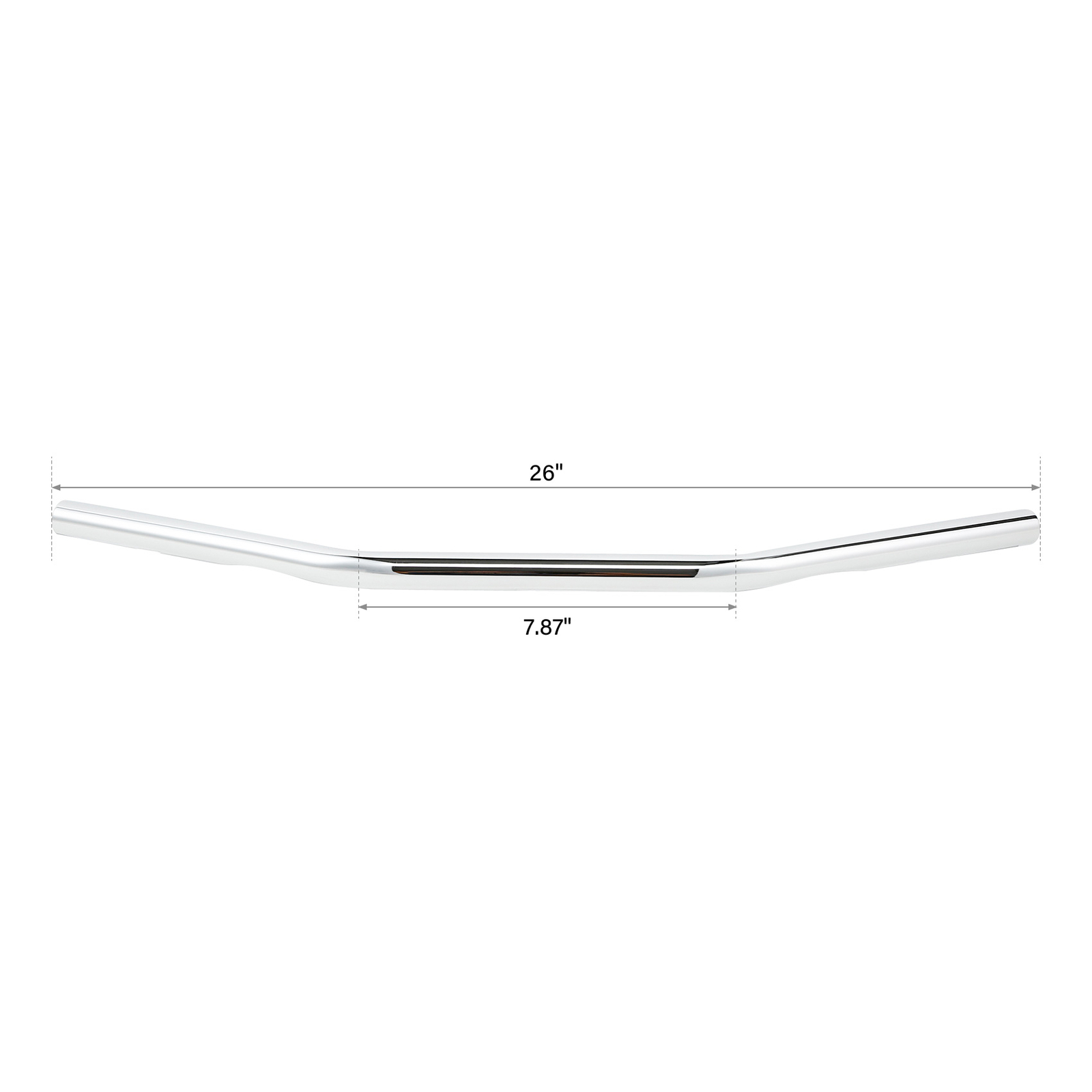 Chrome 1”Steel 26″Wide Low Handlebars Fits For Harley 1982-up w/ Wiring Recess