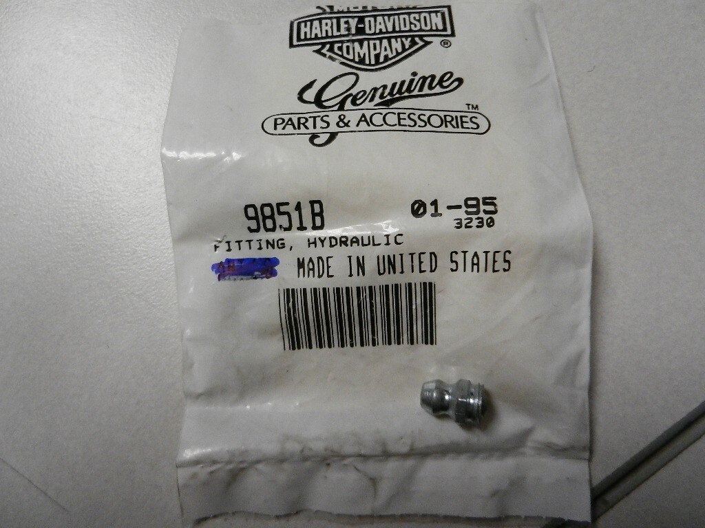 NOS Harley Davidson Hydraulic Fitting Shovelhead Sportster 9851B