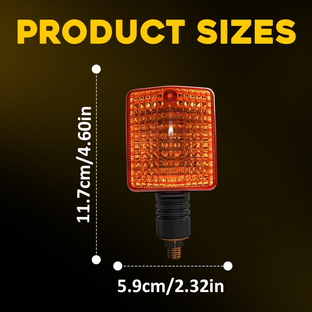 Pair Motorcycle Amber Turn Signal Lights Blinker for Honda NX125 NX250 1988-1990