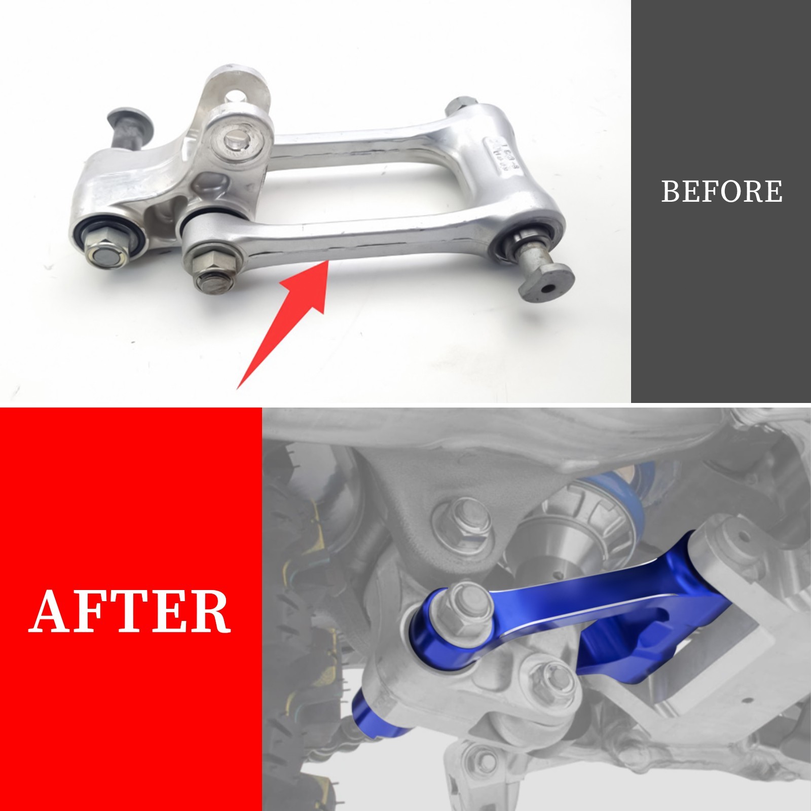 BLUE Adjustable Shock Linkage Lowering Link For SUZUKI YZ125 YZ125X YZ250 YZ250X