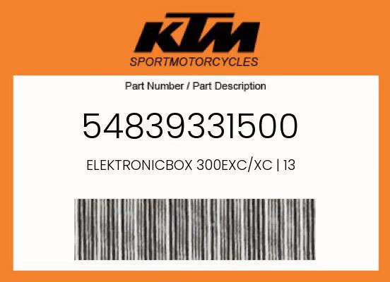 KTM Genuine Elektronicbox 300Exc/Xc | 13 – 54839331500