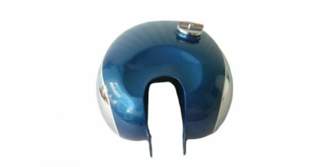 PANTHER M100 M120 CHROME AND BLUE PAINTED GAS FUEL PETROL TANK & CAP /FIT FOR