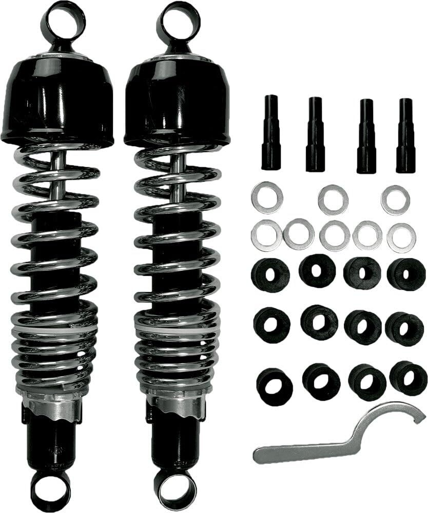 Black Shocks 340mm 13.4″ Suzuki Honda CB 350 750 KZ GS 1000 CM SL CL Gold Wing