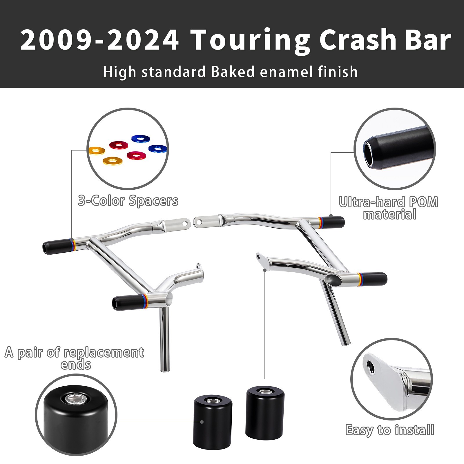 Saddlebag Guards for Harley Touring Road Glide Road King Street Glide 2009-2023