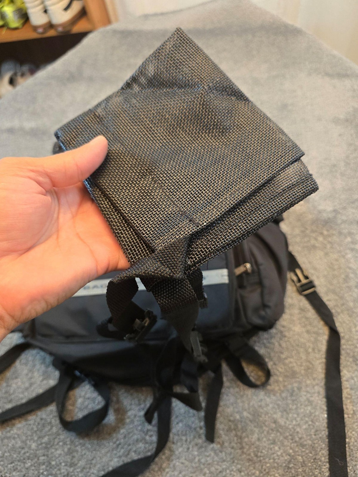 Tbags Motorcycle Tail Bag Touring Luggage Black Textile Pockets Roll Bag Straps