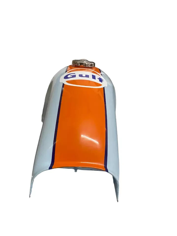 Benelli Mojave Cafe Racer Light White & Orange Steel Petrol Tank +Seat |Fit For