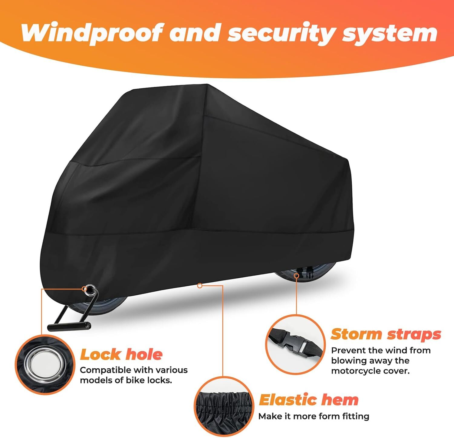 245cm Motorcycle Cover UV Rain Resistant Outdoor Protector For Buddy 50cc moped